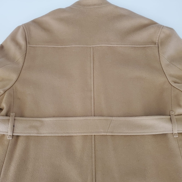 Burberry London Camel "Heronsby" Wool 78% Cashmere 22% Oversized Wrap Coat - Picture 11 of 17